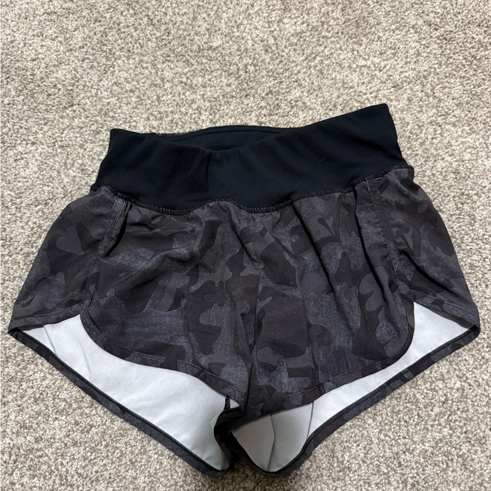 Zella Charcoal Camouflage Athletic Shorts